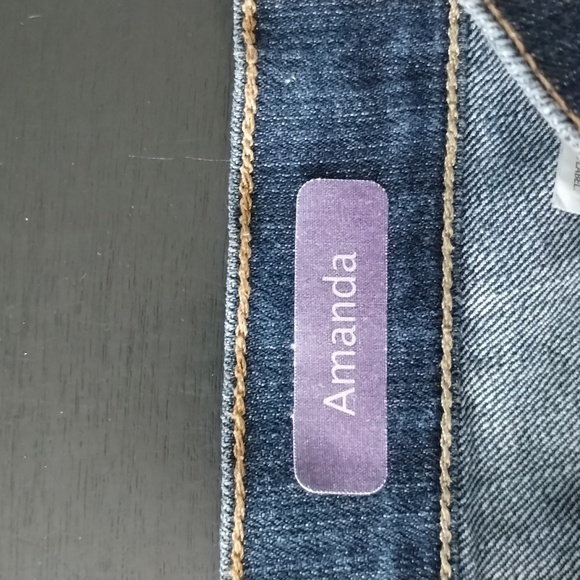 Gloria Vanderbilt Amanda straight leg denim jeans size 12 high rise stretch - Picture 6 of 10